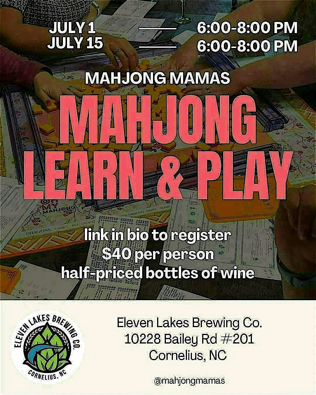Mahjong Mamas: Mahjong Learn & Play, 15 July | Event in Cornelius | AllEvents