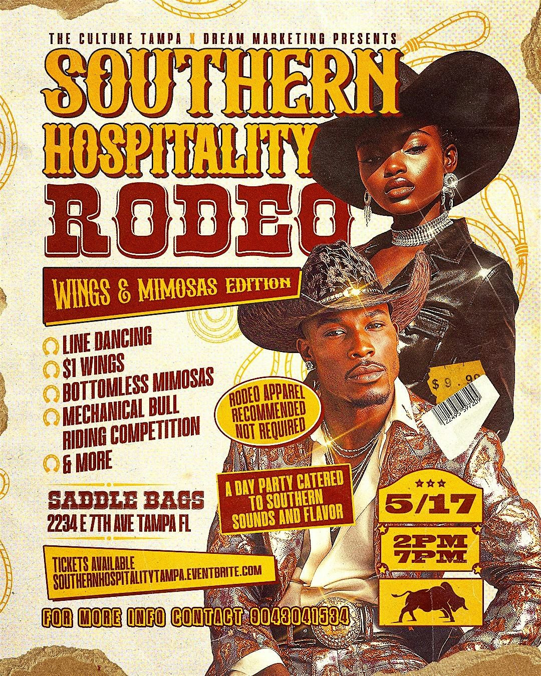 Southern Hospitality Rodeo: Wings & Mimosas edition | Event in Tampa | AllEvents