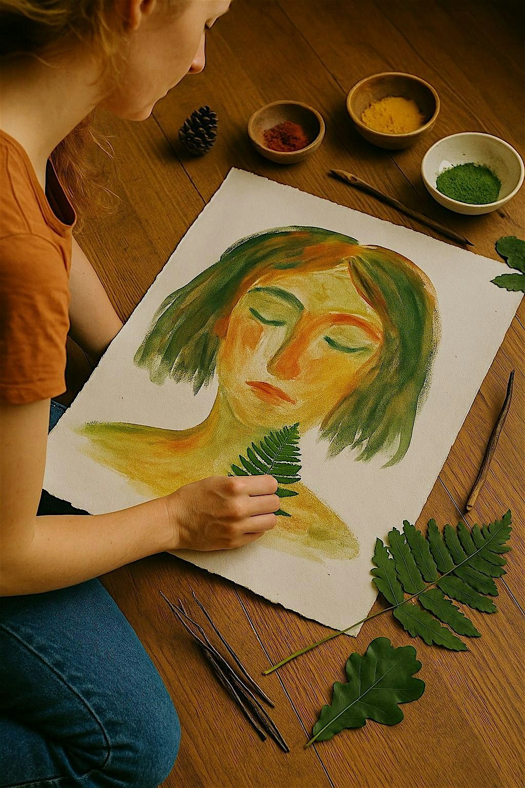 Intuitives Malen mit Naturmaterialien – Workshop für Erwachsene, 12 October | Event in Offenbach am Main