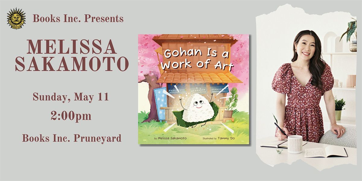 MELISSA SAKAMOTO at Book Inc. Pruneyard, 11 May | Event in Campbell | AllEvents