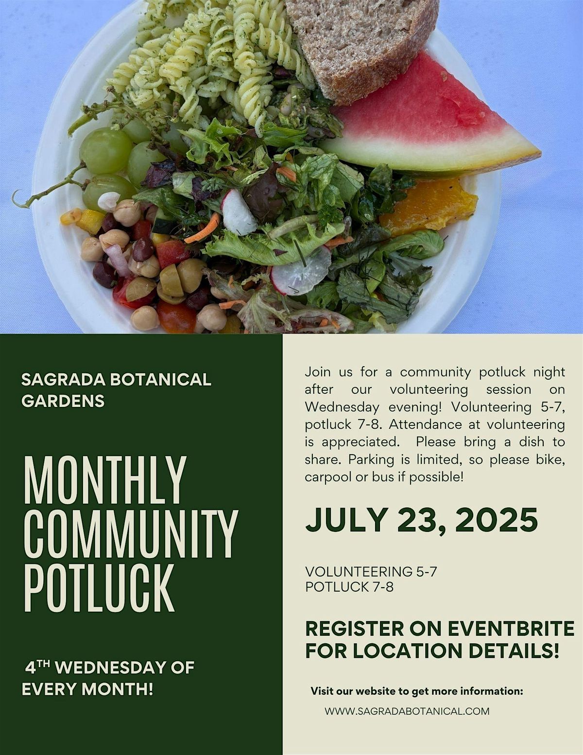 Monthly Community Potluck, 23 July | Event in Fort Collins | AllEvents