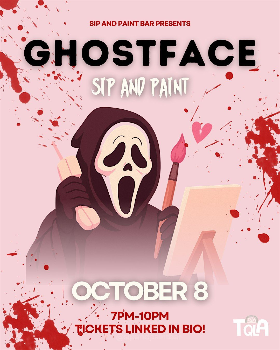 Ghostface Themed Sip and Paint, 8 October | Event in Westmont | AllEvents