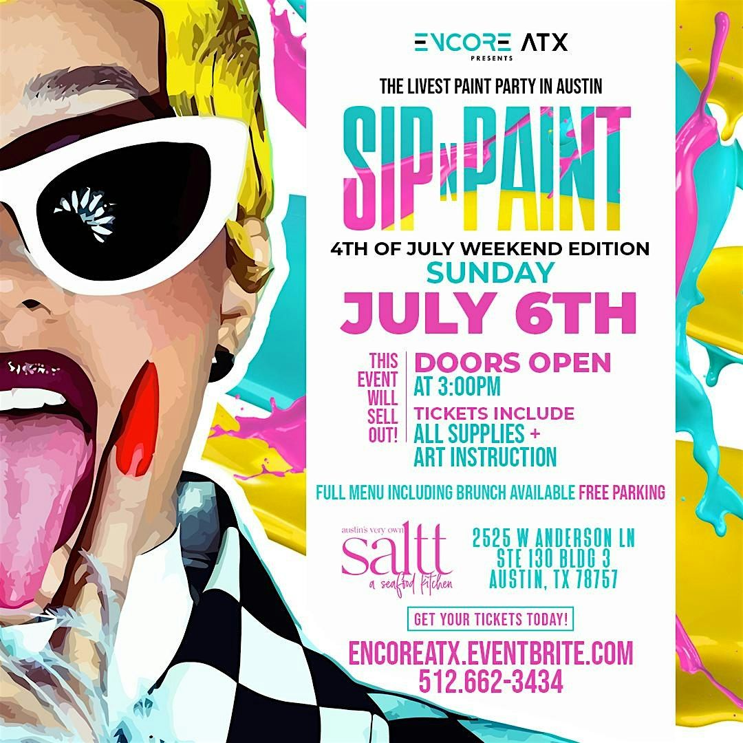 Sip n Paint ATX |  7.6, 6 July | Event in Austin | AllEvents