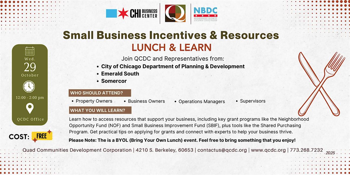 Small Business Incentives & Resources: Lunch & Learn | Event in Chicago | AllEvents