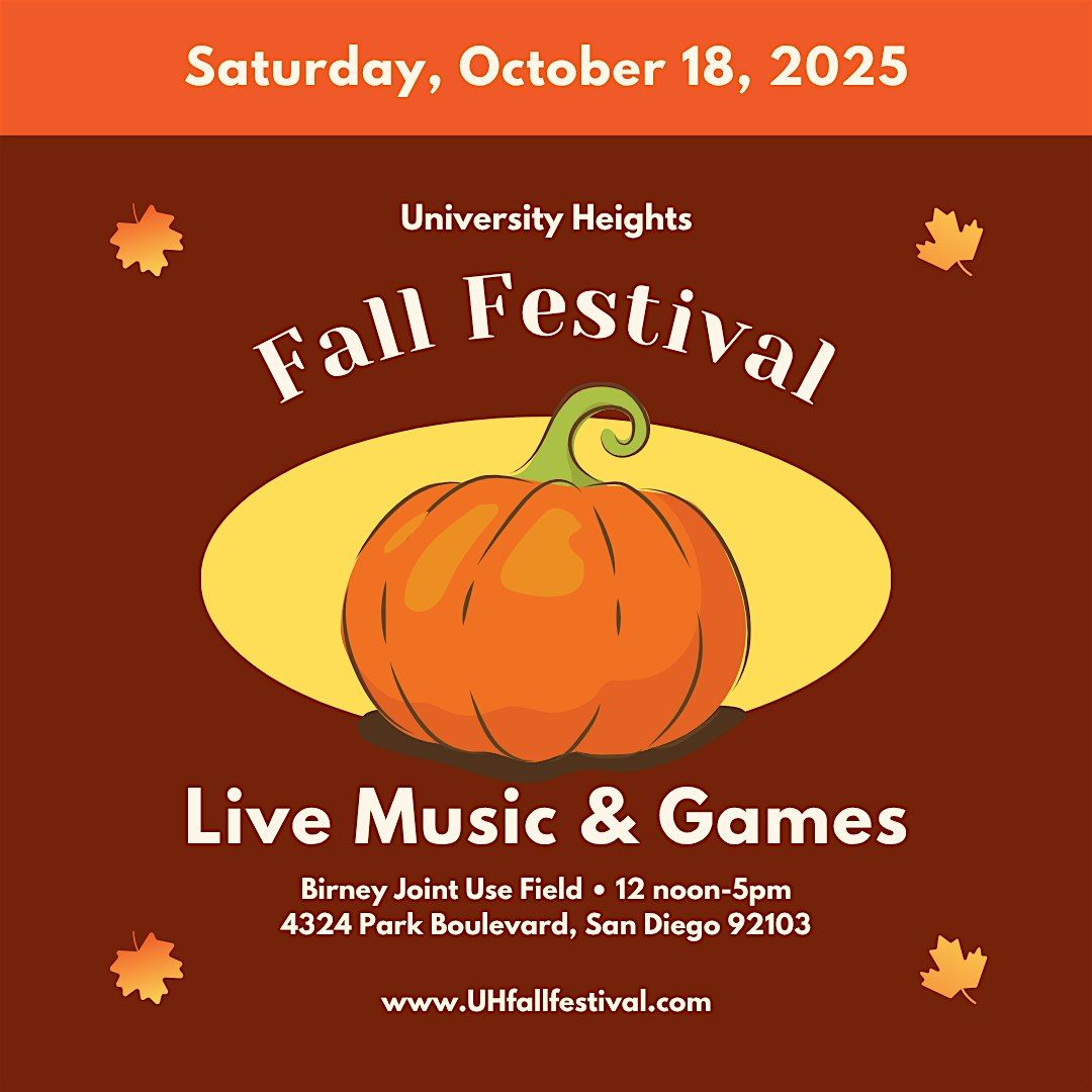 San Diego's Best Fall Festival • University Heights Fall Festival, 18 October | Event in San Diego | AllEvents