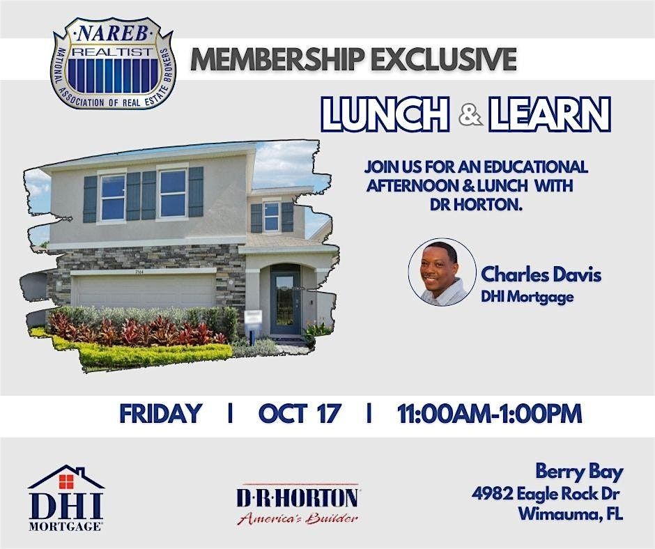 DR HORTON LUNCH AND LEARN, 17 October | Event in Wimauma | AllEvents