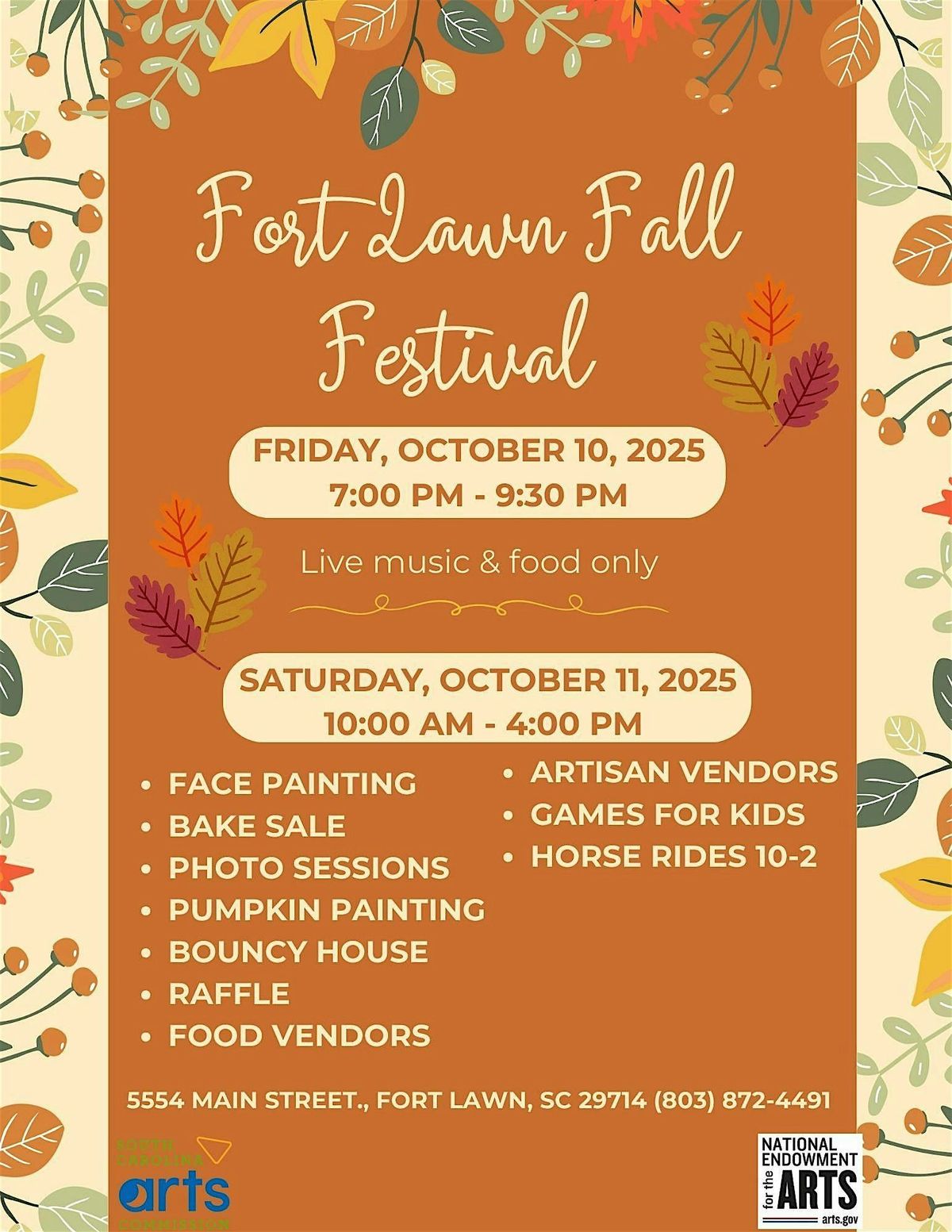 Fort Lawn Fall Festival, Fort Lawn Community Center, 11 October 2025 ...