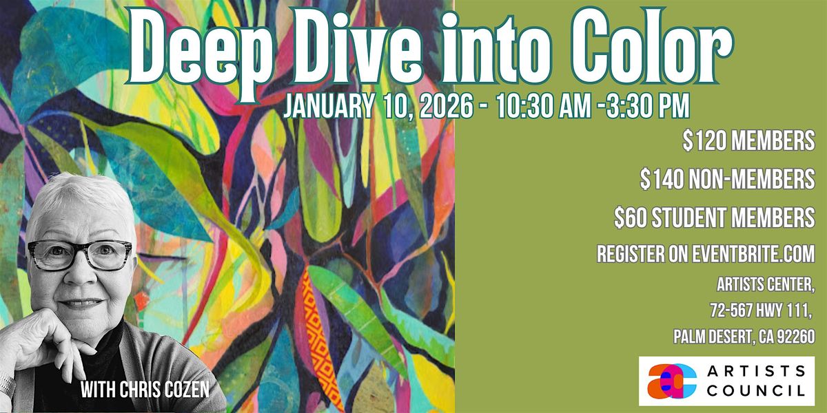 Deep Dive Into Color with Chris Cozen, 10 January | Event in Palm Desert | AllEvents