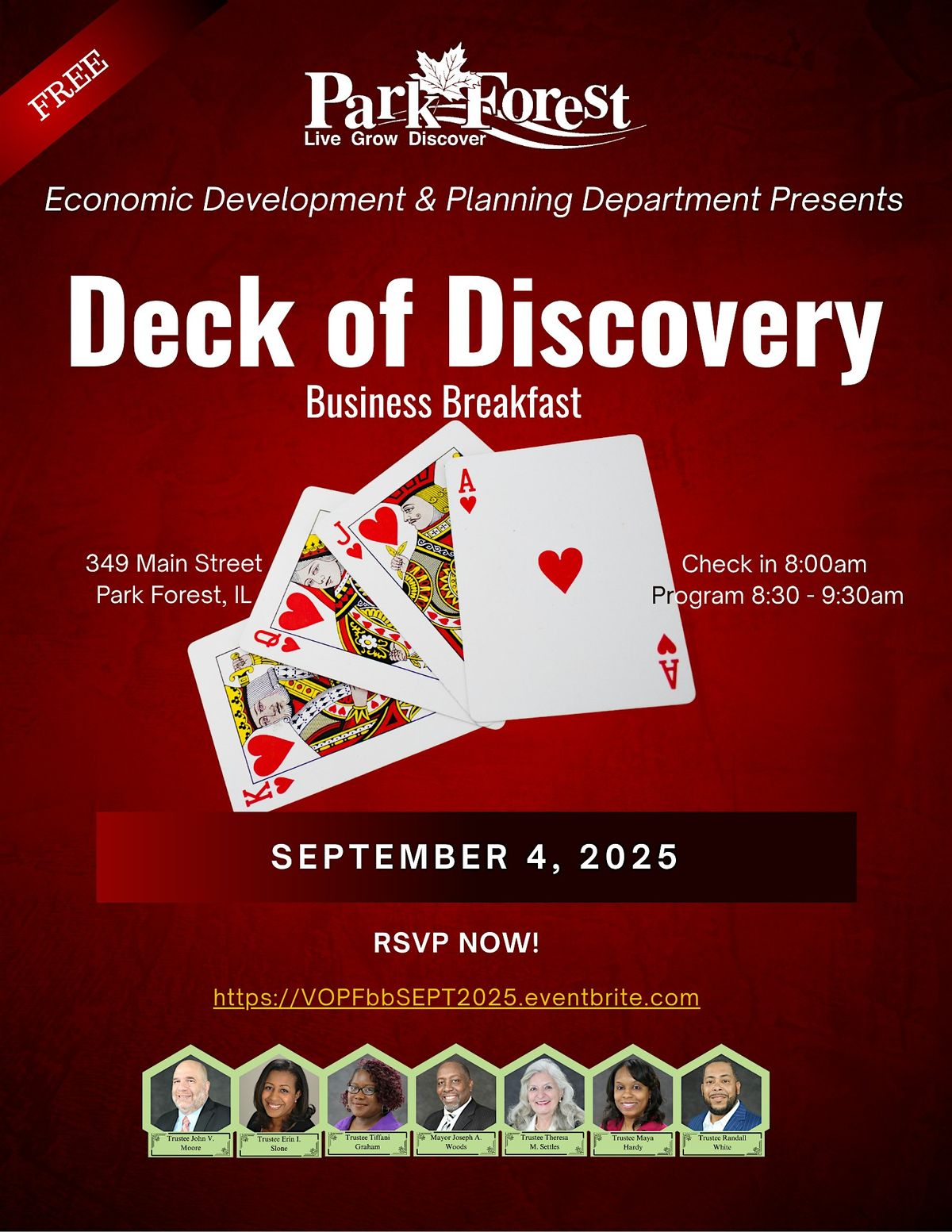 Deck of Discovery Business Breakfast, 4 September | Event in Park Forest | AllEvents