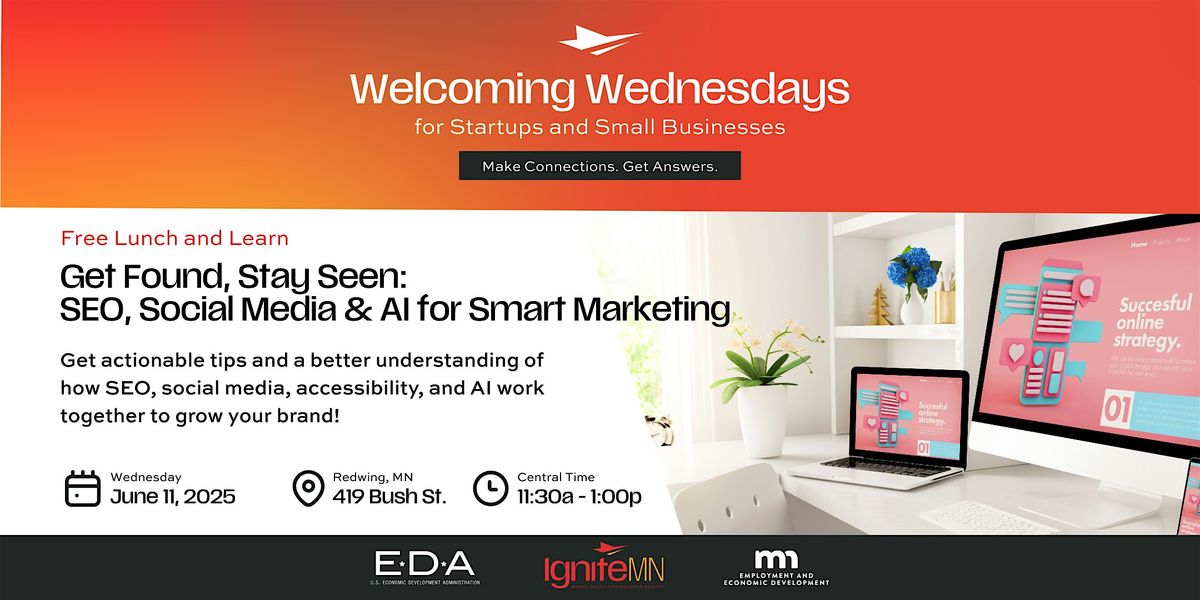 Get Found, Stay Seen: SEO, Social Media & AI for Smart Marketing, 11 June | Event in Red Wing | AllEvents
