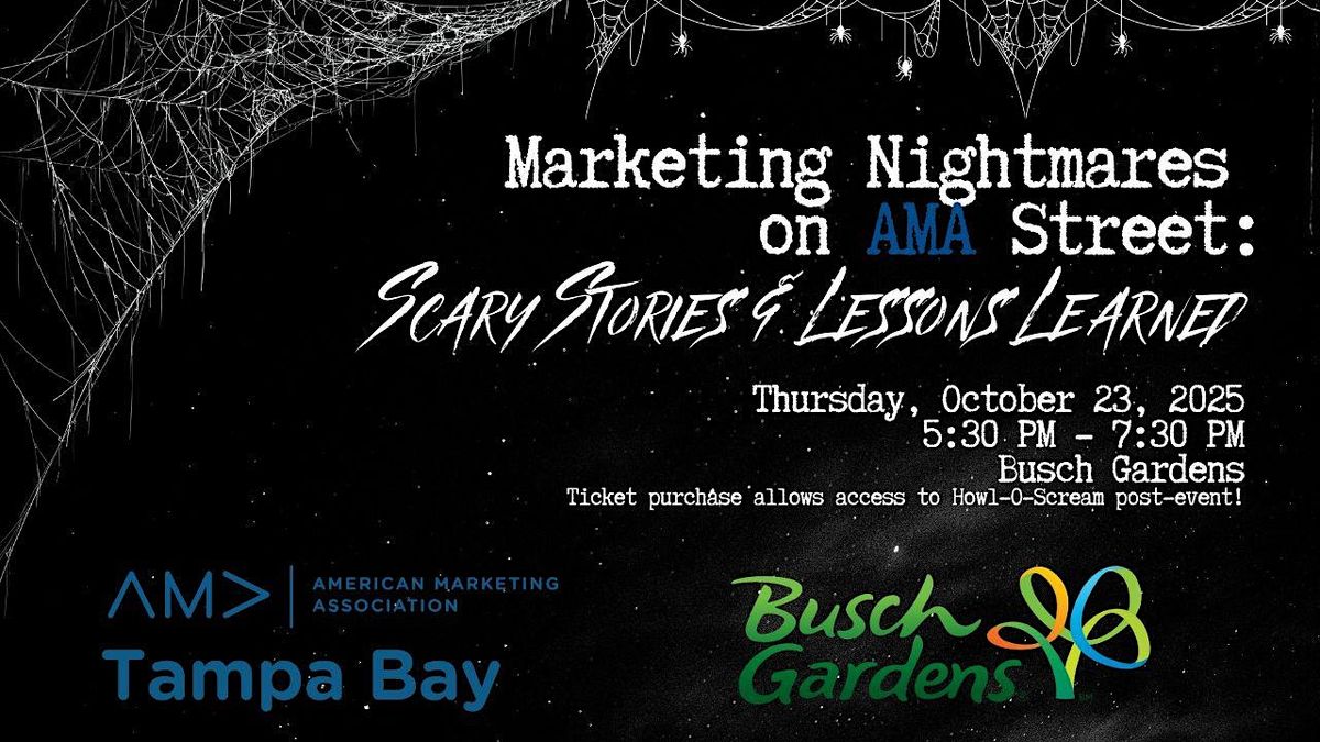 Marketing Nightmares: Scary Stories & Lessons Learned, 23 October | Event in Tampa | AllEvents