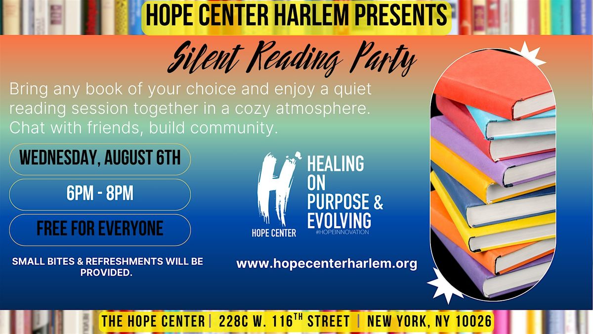 Silent reading Party - Evening Edition, 6 August | Event in New York | AllEvents