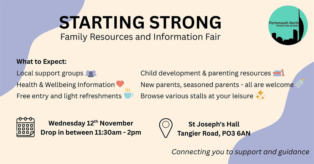 Starting Strong: Family Resources and Information Fair, 12 November | Event in Portsmouth | AllEvents