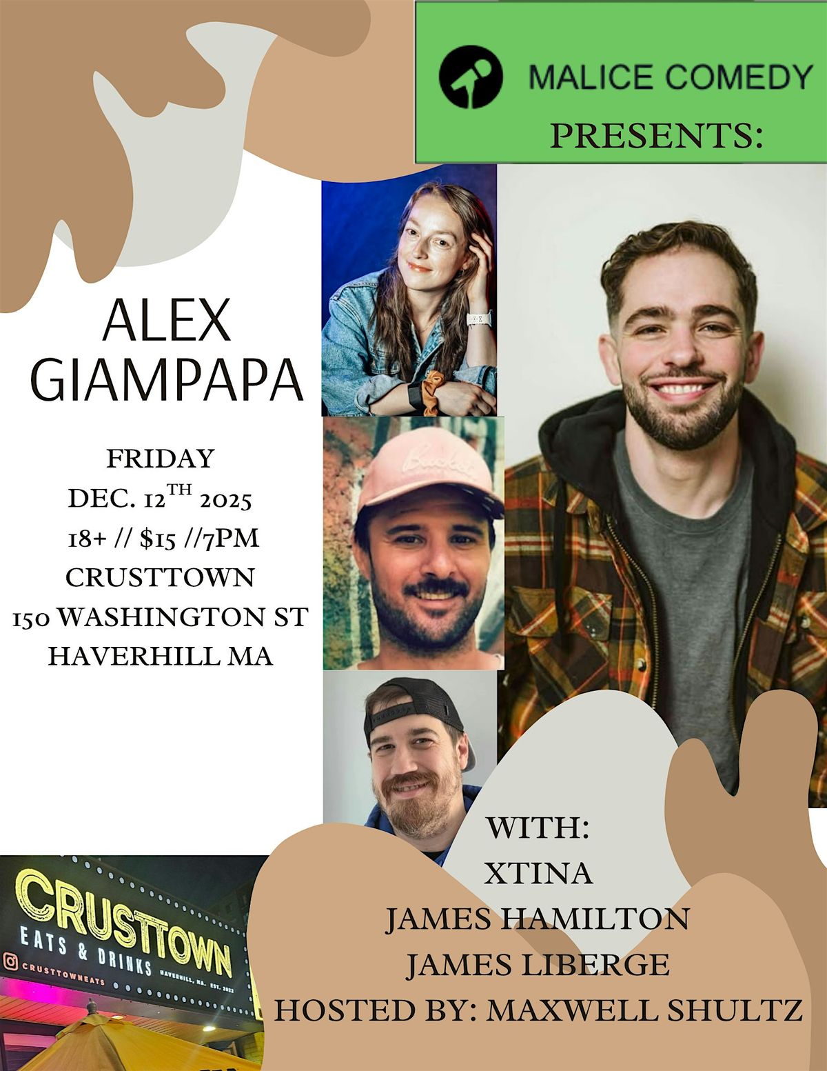 ALEX GIAMPAPA, LIVE COMEDY AT CRUSTTOWN, 12 December | Event in Haverhill | AllEvents