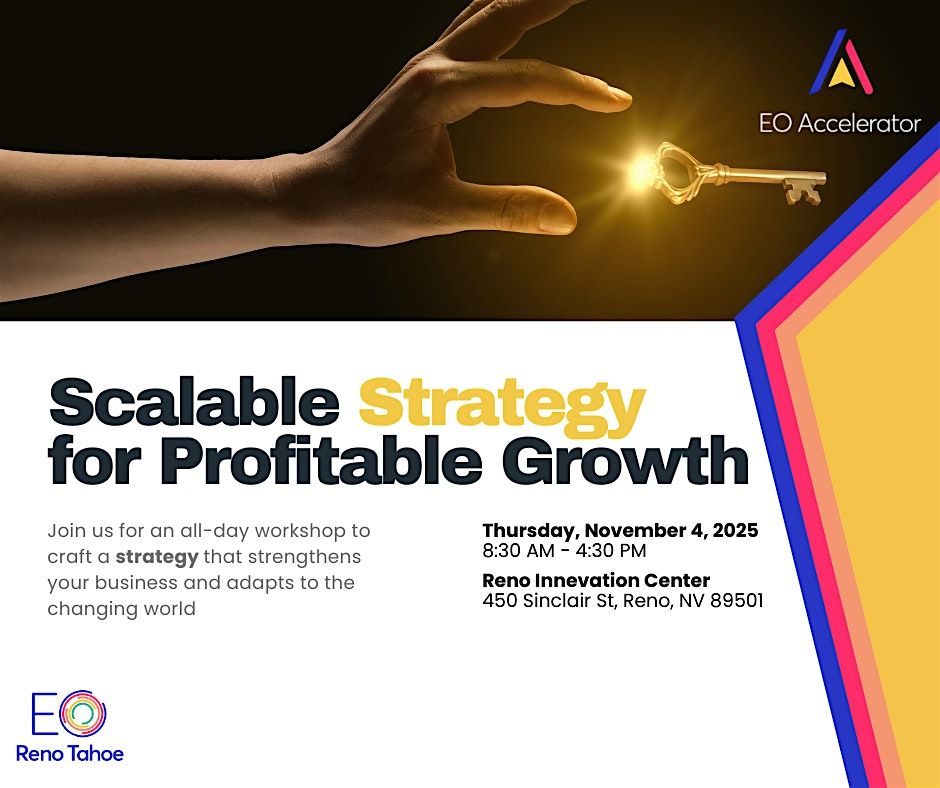 Scalable Strategy for Profitable Growth, 4 November | Event in Reno | AllEvents