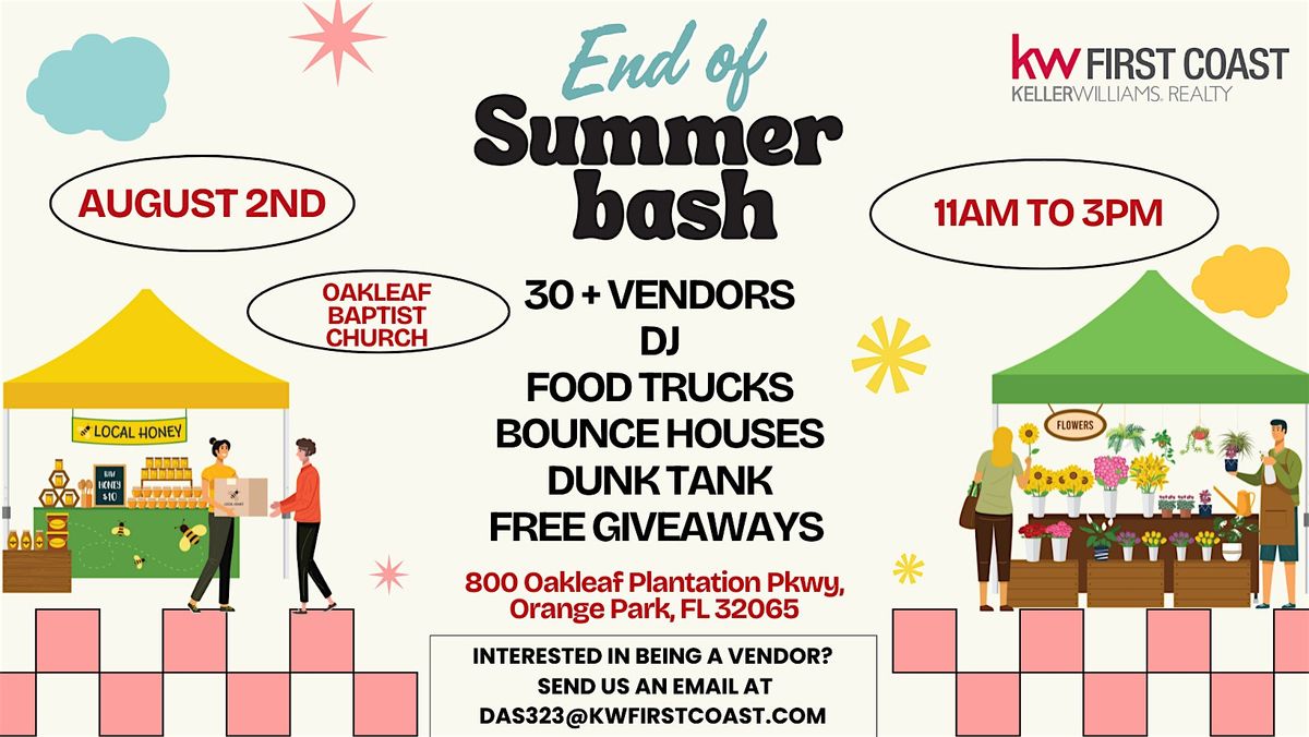 End of summer bash, 2 August | Event in Orange Park | AllEvents