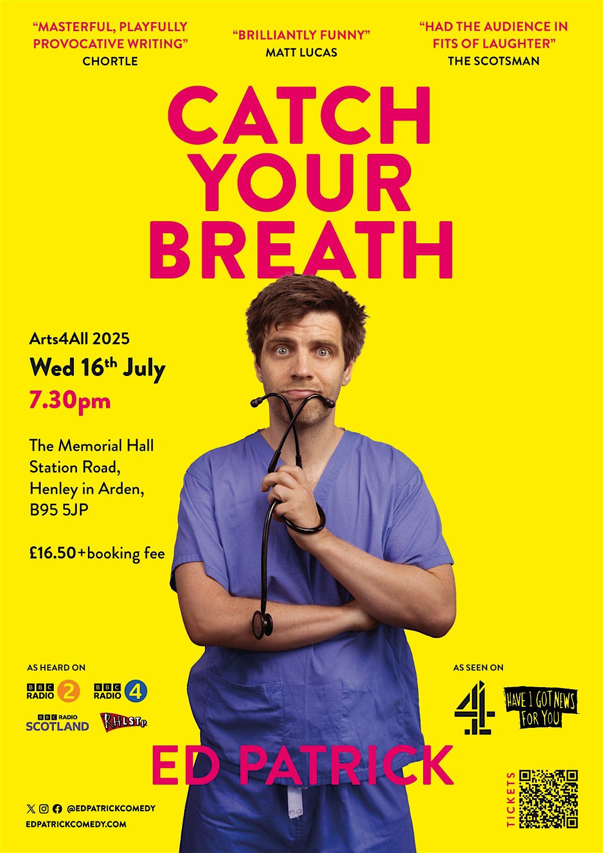 Ed Patrick - Catch Your Breath, 16 July | Event in Henley-in-Arden | AllEvents