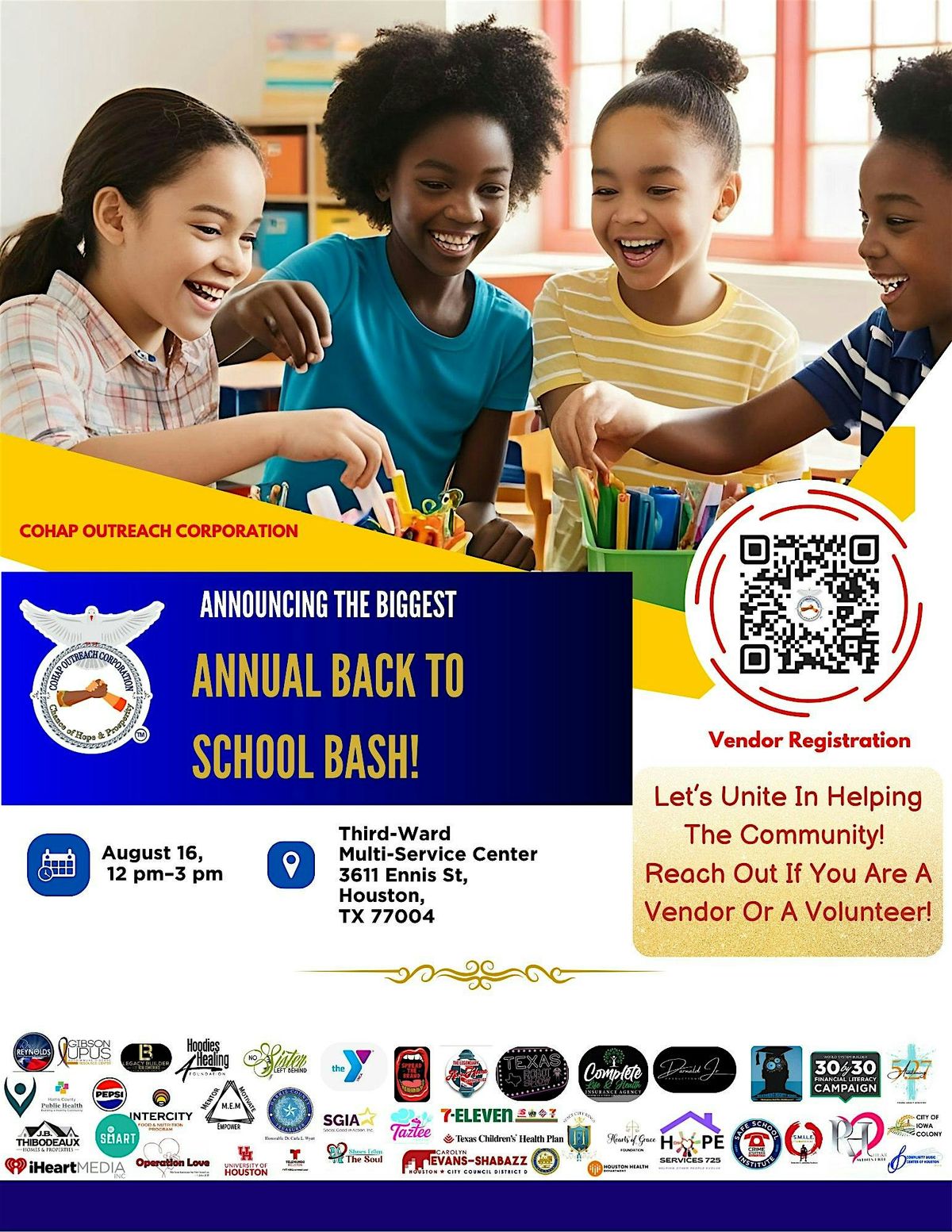 Annual Back to School Bash, 16 August | Event in Houston | AllEvents