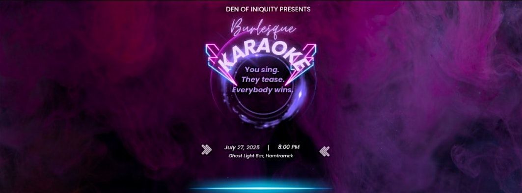 Burlesque Karaoke @ Ghost Light!, 27 July | Event in Hamtramck | AllEvents