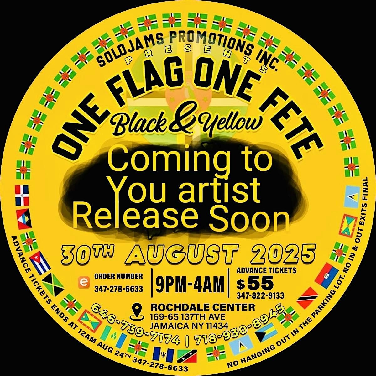 Black and Yellow One flag One Fete, 30 August | Event in Queens | AllEvents