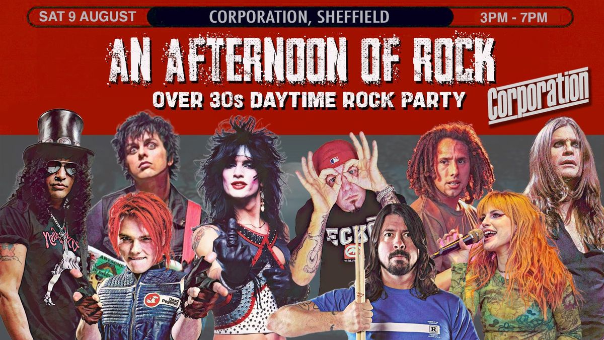 SHEFFIELD An Afternoon of Rock - Rock/Metal for the over 30s: 3pm-7pm, 9th August, 9 August | Event in Sheffield