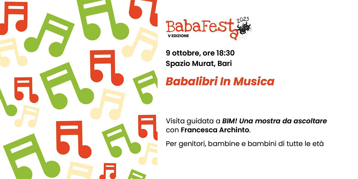 "BIM! UNA MOSTRA DA ASCOLTARE", con Francesca Archinto., 9 October | Event in Bari | AllEvents