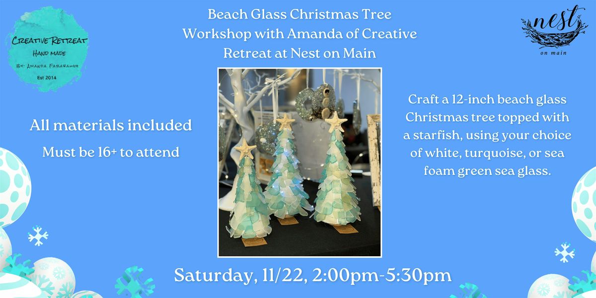 Beach Glass Christmas Tree Workshop with Amanda of Creative Retreat, 22 November | Event in Northport | AllEvents