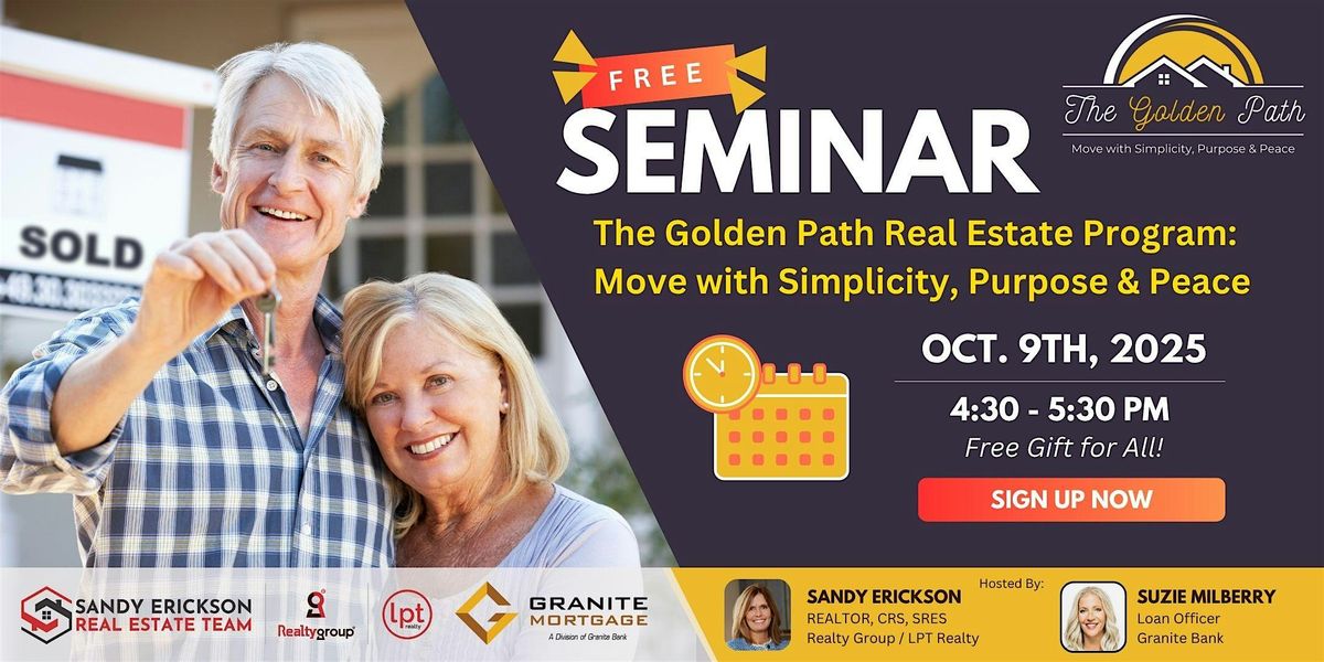 The Golden Path Seminar: Real Estate Program, 9 October | Event in Shoreview | AllEvents