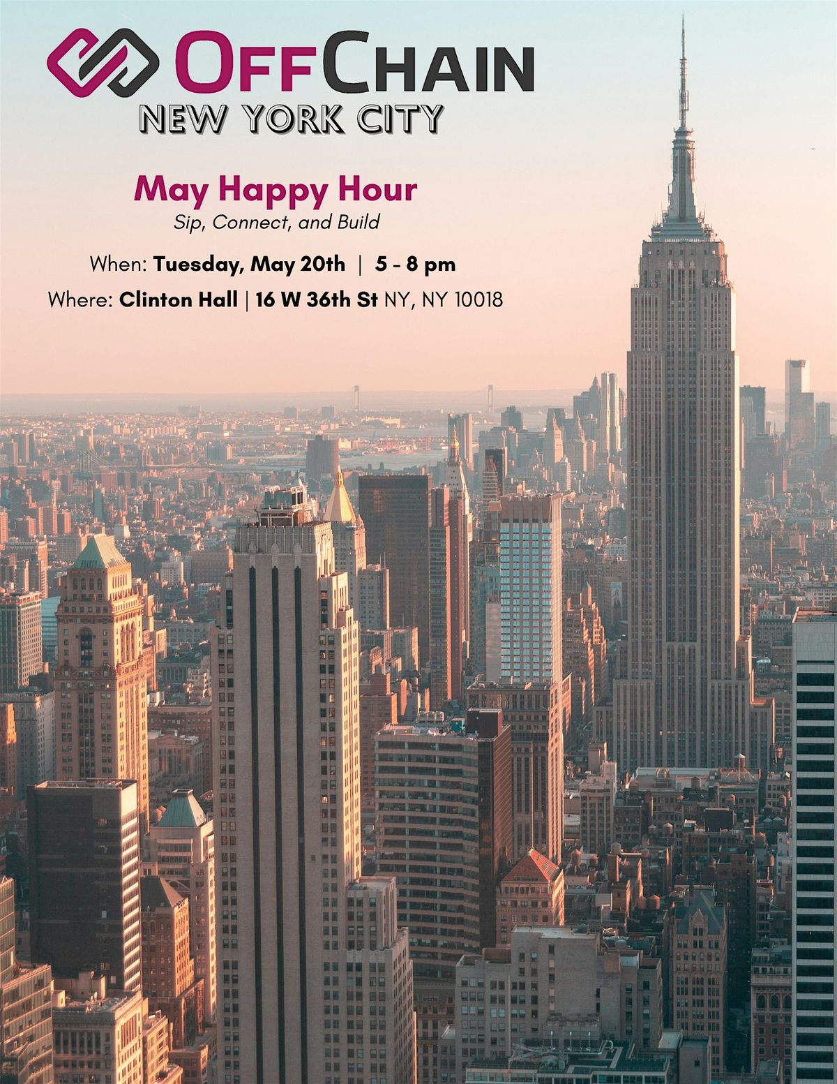 OffChain NYC: May Happy Hour, 20 May | Event in New York | AllEvents