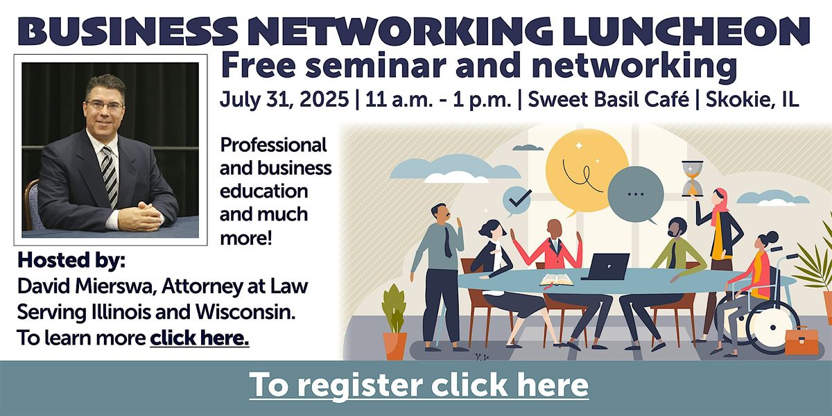 Business networking event for July 2025, 31 July | Event in Skokie | AllEvents
