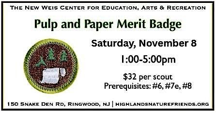 Pulp and Paper Merit Badge, 8 November | Event in Ringwood | AllEvents