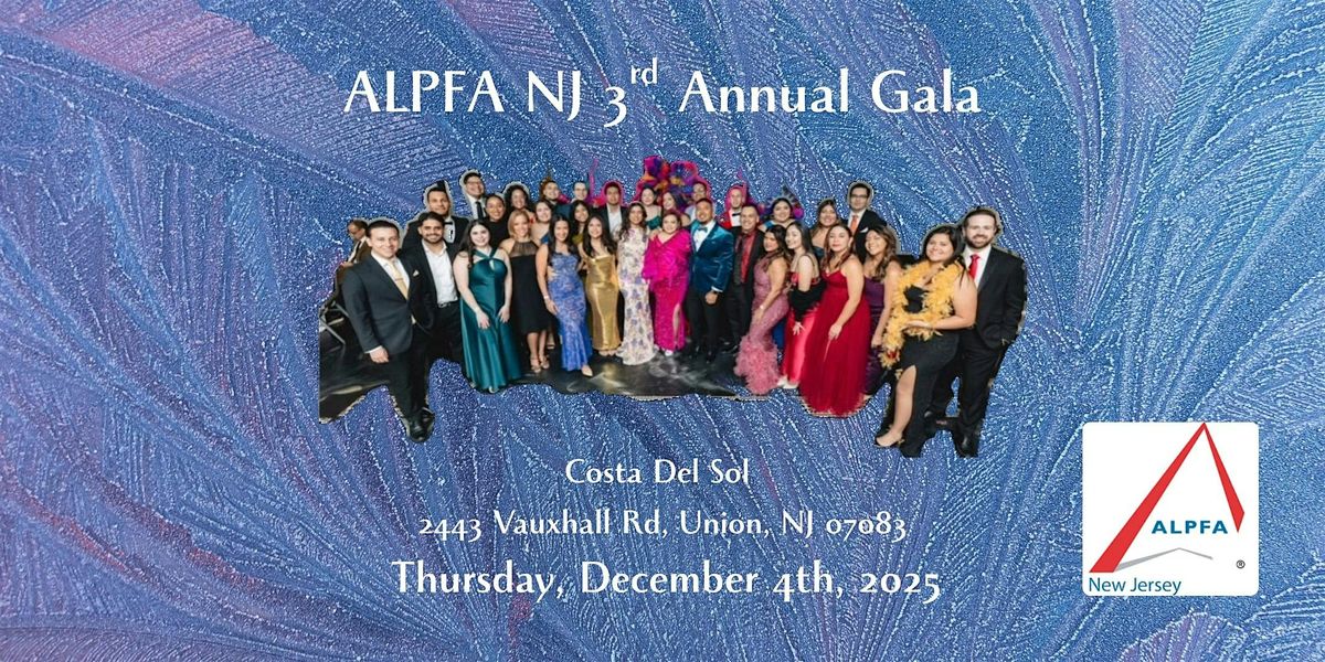 ALPFA NJ 3rd Annual Gala, 4 December | Event in Union | AllEvents