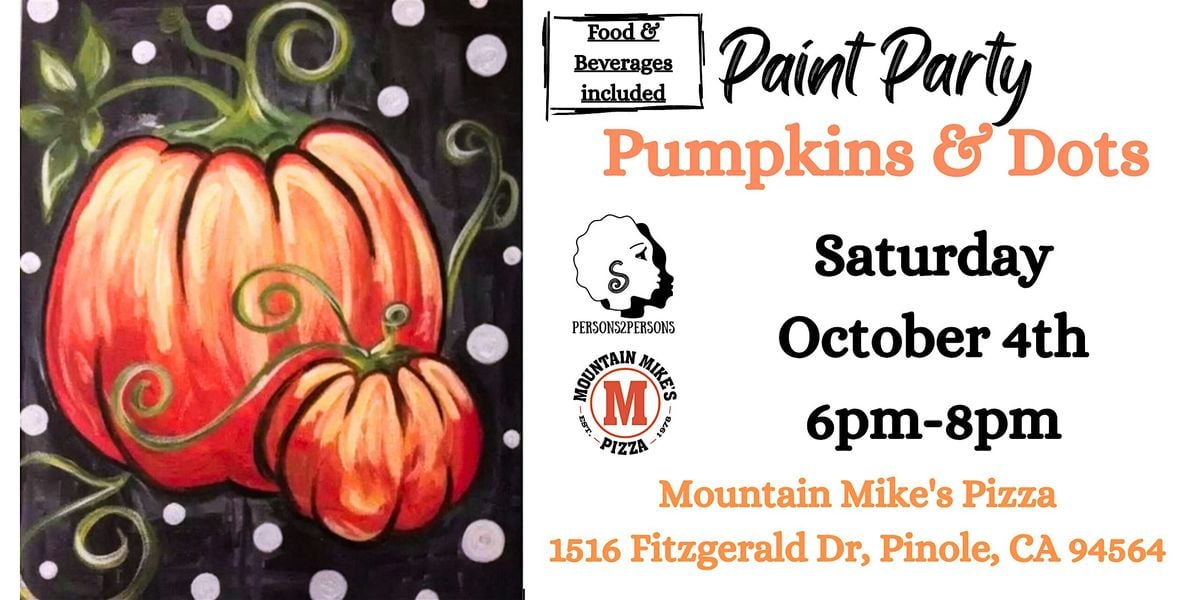Pumpkins & Dots Paint & Eat Party, 4 October | Event in Pinole | AllEvents
