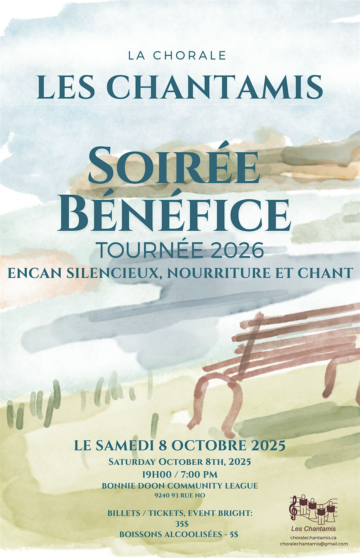 Soirée Bénéfice Tournée 2026 de Les Chantamis, 8 November | Event in Edmonton | AllEvents