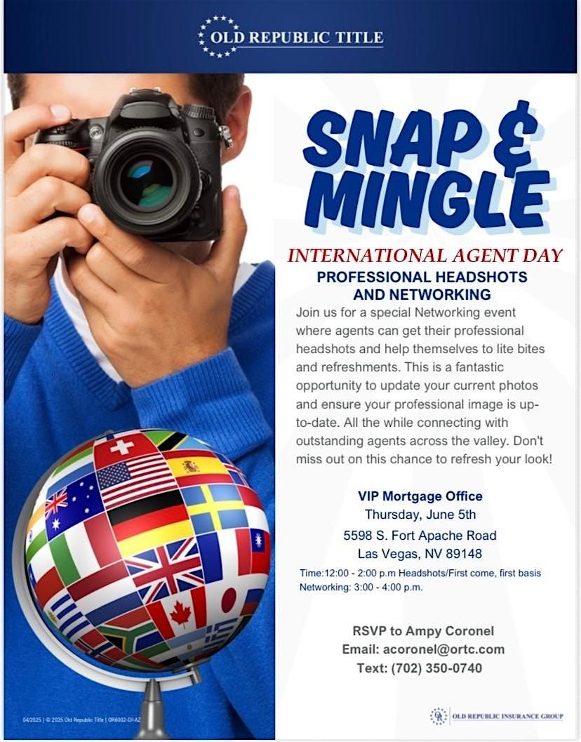 Snap and Mingle International Agent Day | Event in Las Vegas | AllEvents