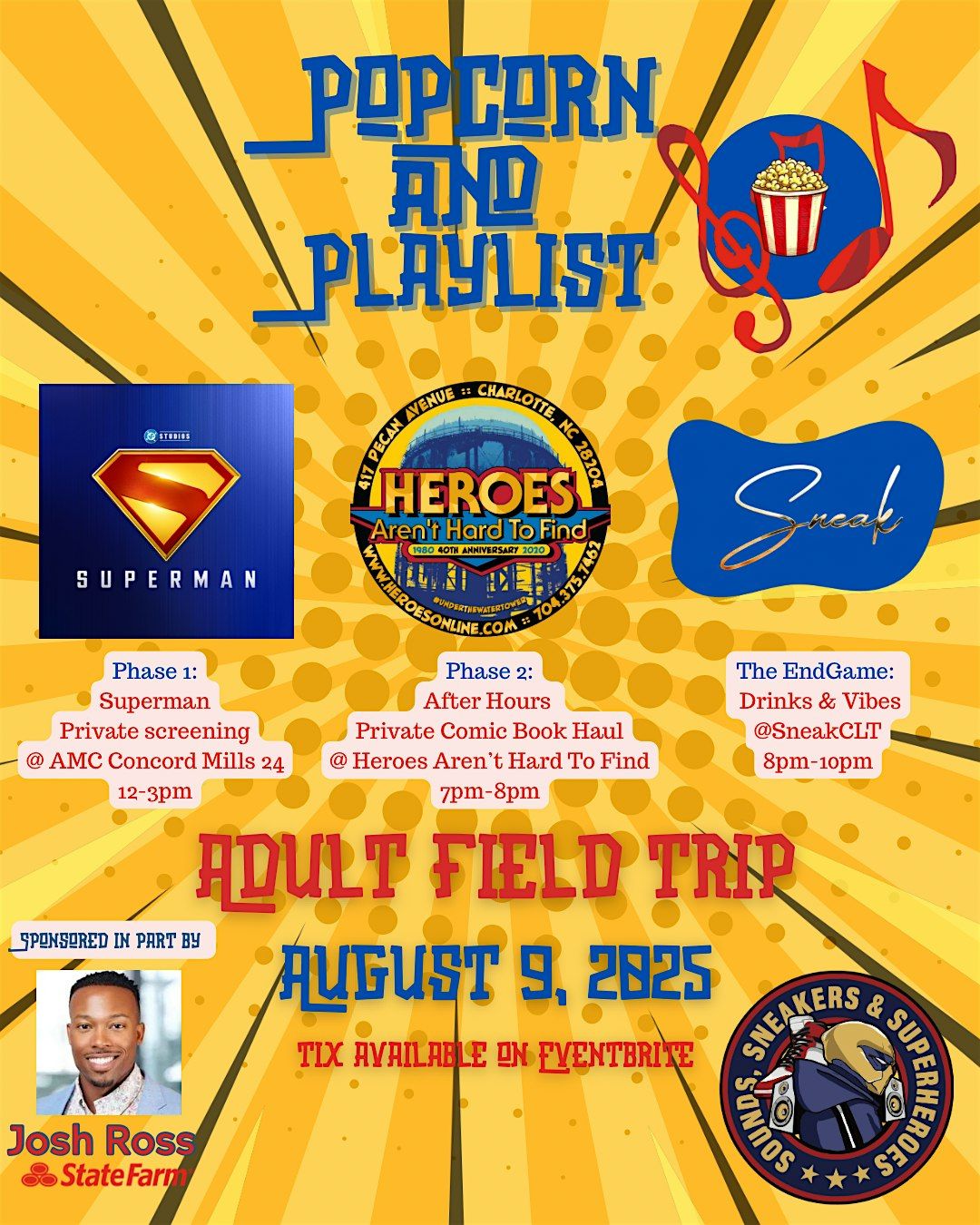 Popcorn & Playlist: Adult Field Trip, 9 August | Event in Concord | AllEvents