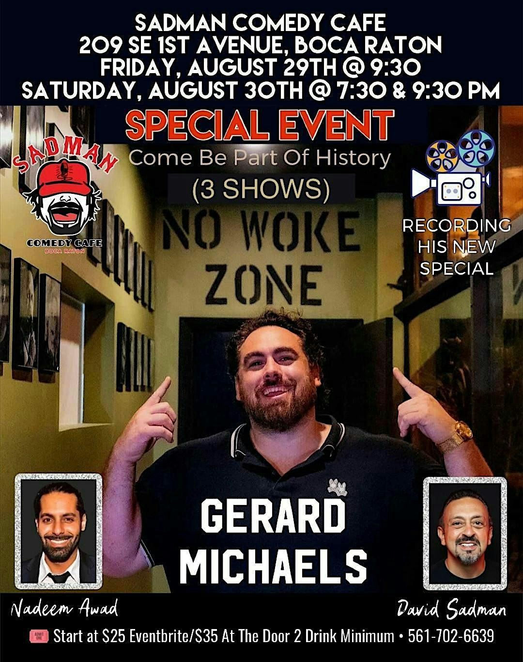 Gerard Michaels at Sadman Comedy Cafe, Boca Raton, Friday, 29 August | Event in Boca Raton | AllEvents