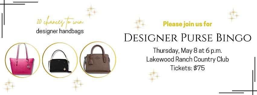 Designer Purse BINGO, 8 May | Event in Lakewood Ranch | AllEvents
