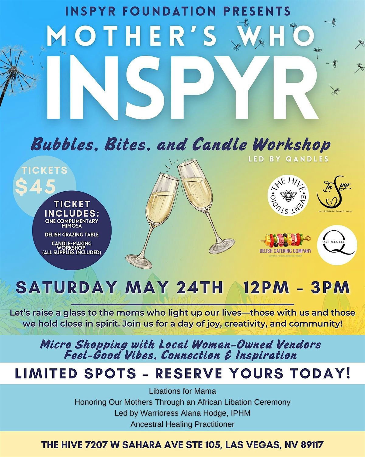 Moms Who Inspyr Bubbles Bites & Candle Workshop | Event in Las Vegas | AllEvents