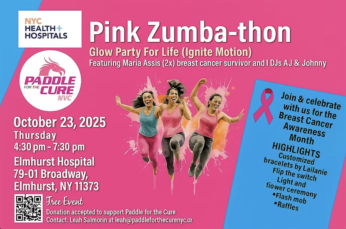 Pink Zumba‑Thon & Glow Party for life with Paddle for the Cure! Free Event!, 23 October | Event in Queens