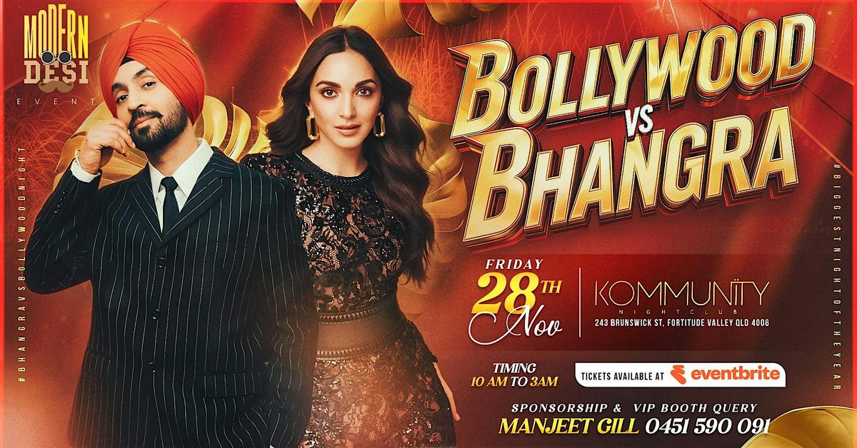 BOLLYWOOD VS BHANGRA, 28 November | Event in Fortitude Valley | AllEvents