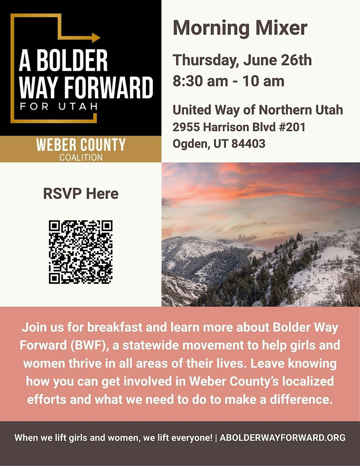 A Bolder Way Forward – Morning Mixer, 26 June | Event in Ogden | AllEvents