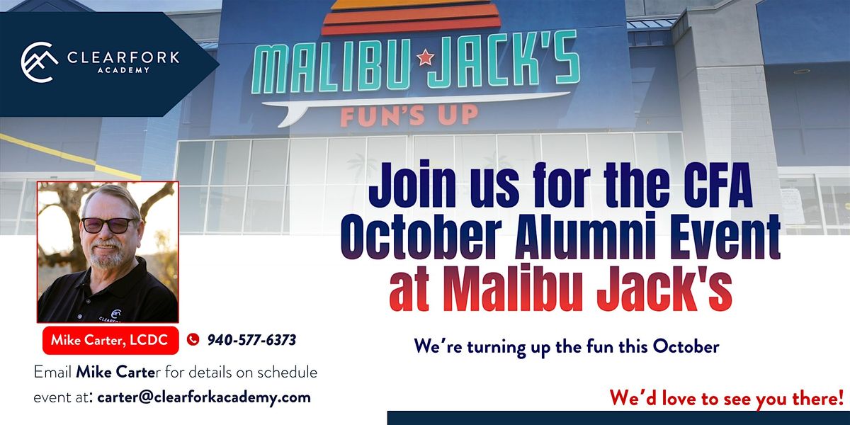 CFA October Alumni Event at Malibu Jack's, 11 October | Event in North Richland Hills | AllEvents
