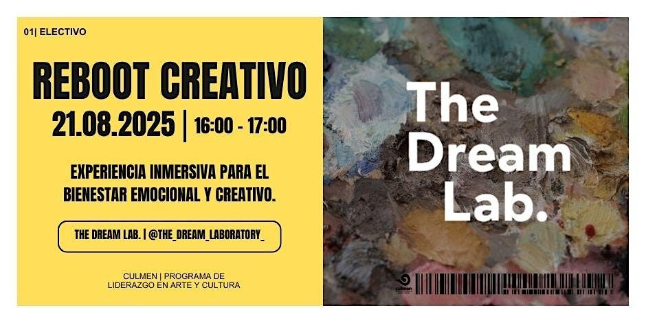 CULMEN | Taller: Reboot Creativo, 21 August | Event in Lomas Anáhuac | AllEvents