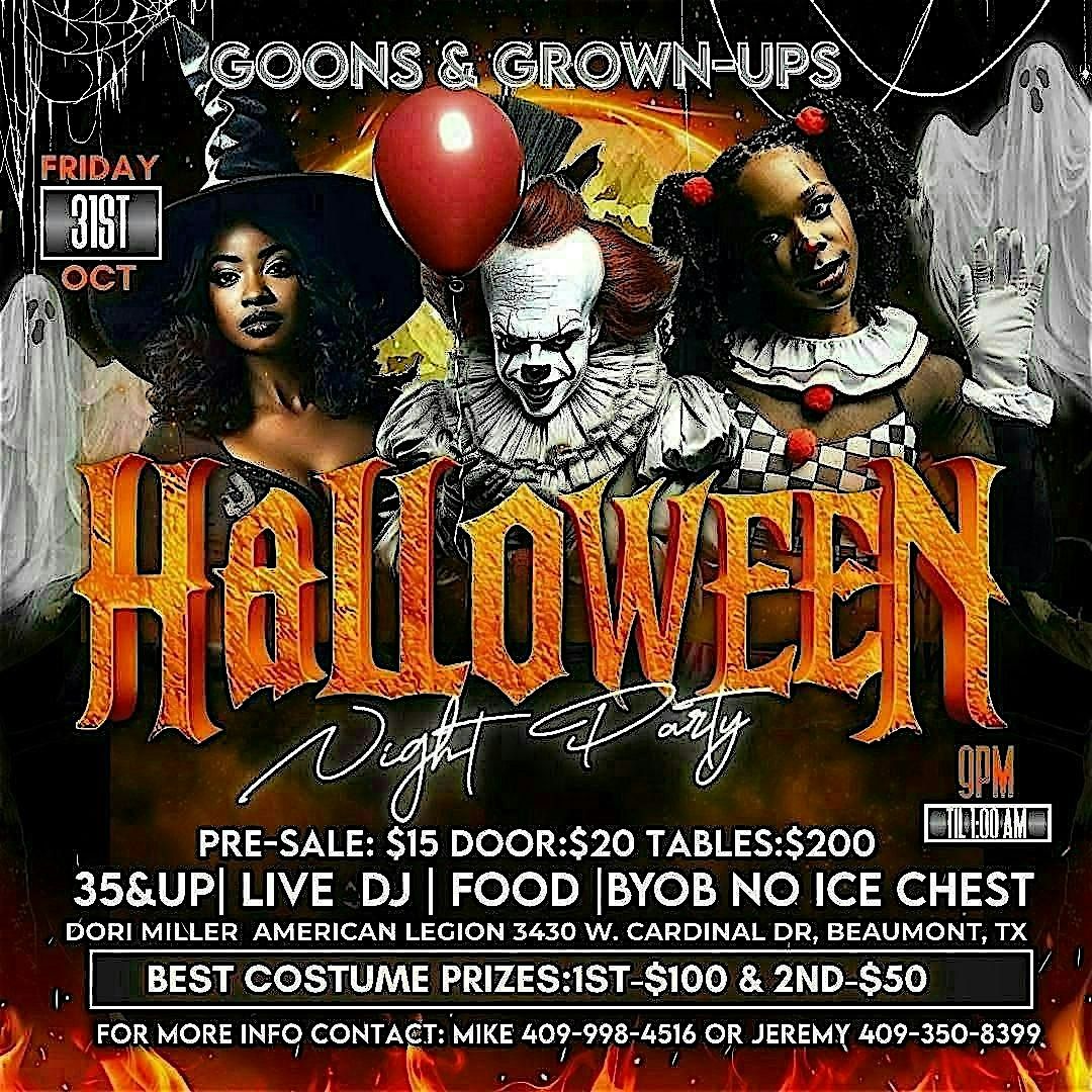 Halloween Goons & Grown-ups, 31 October | Event in Beaumont | AllEvents