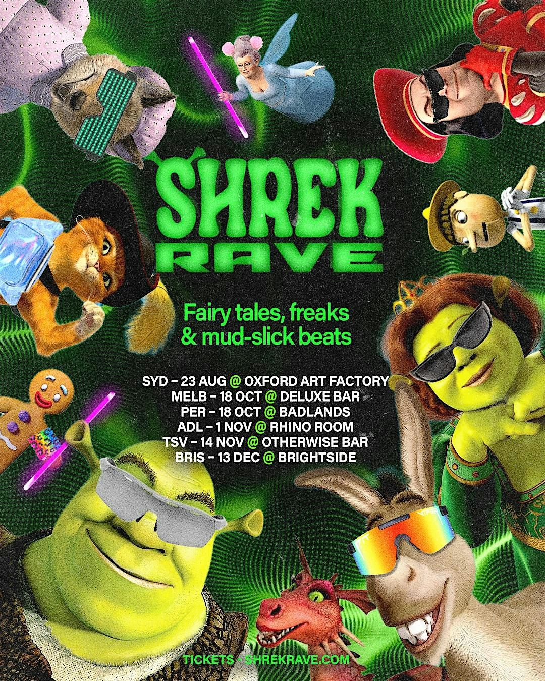 SHREK RAVE MELBOURNE CBD 2025, 28 February | Event in Melbourne | AllEvents