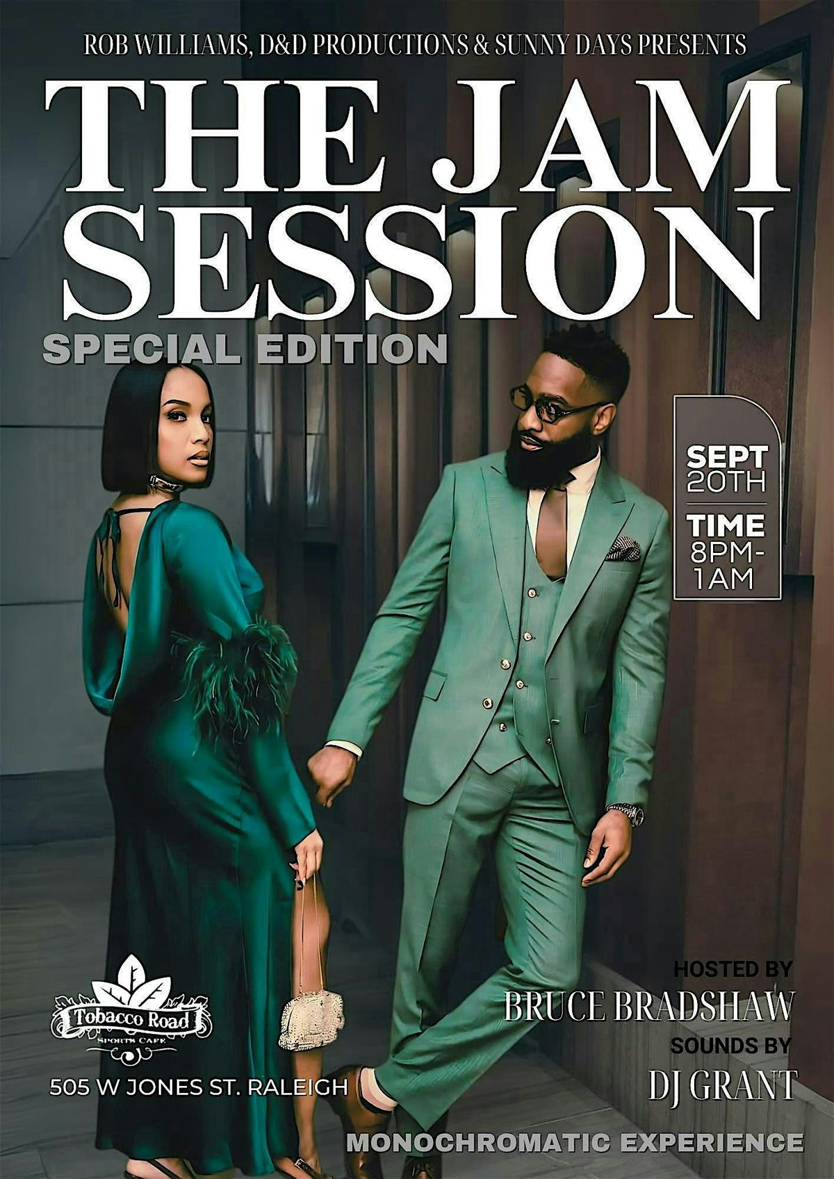 The Jam Session Special Edition (Monochromatic Experience), 20 September | Event in Raleigh | AllEvents