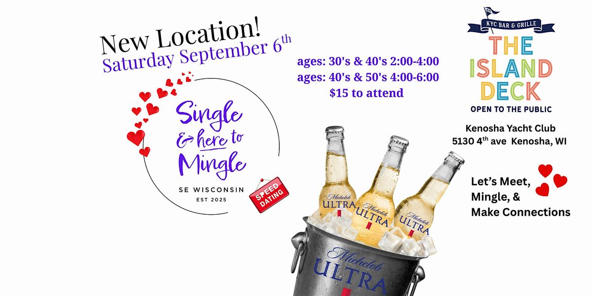 Single & here to Mingle dating event & Speed Dating!, 6 September | Event in Kenosha | AllEvents