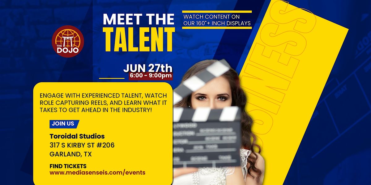 Meet The Talent, 27 June | Event in Garland | AllEvents