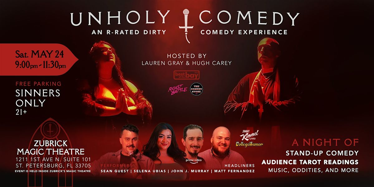 Unholy Comedy Show - Unholy Theater - St. Petersburg Florida - May 24 2025, 24 May | Event in St. Petersburg